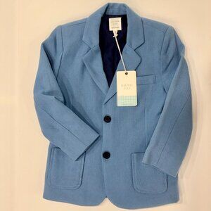 CARREMENT BEAU -  BLAZER - BLUE COTTON - NEW WITH TAG